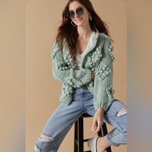NWT Shelley Heart Bubble Knit Cardigan